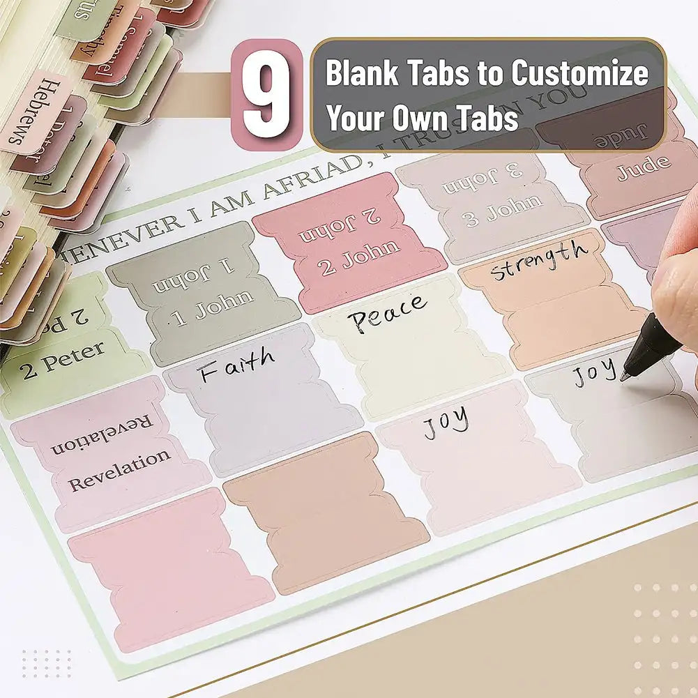 5/6 Sheets Bible Index Label Sticker Writable