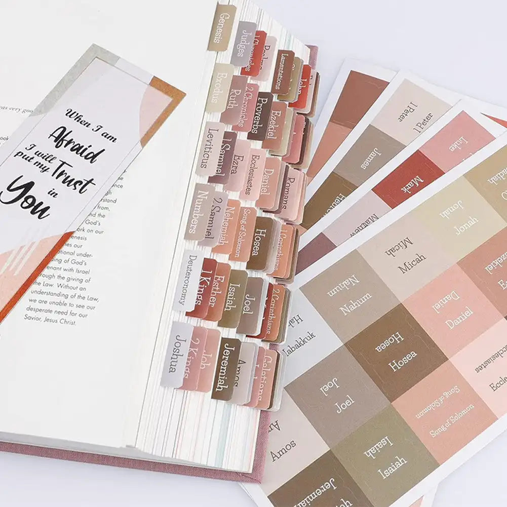 5/6 Sheets Bible Index Label Sticker Writable
