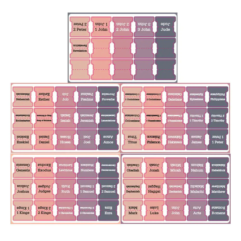 5/6 Sheets Bible Index Label Sticker Writable