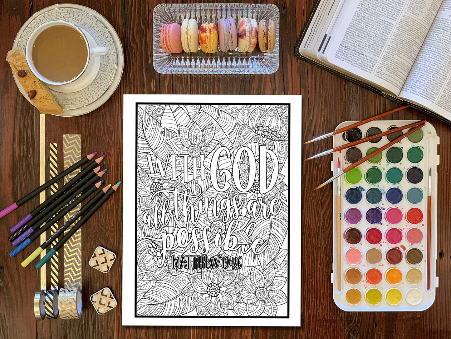 Color the Words of Jesus: a Christian Coloring Book: a Scripture Coloring Book F