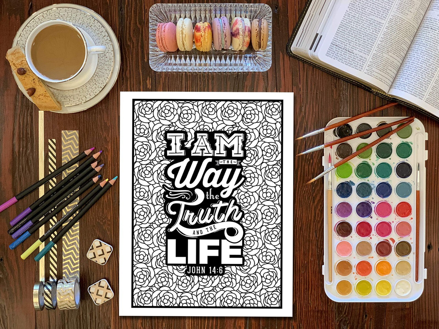 Color the Words of Jesus: a Christian Coloring Book: a Scripture Coloring Book F